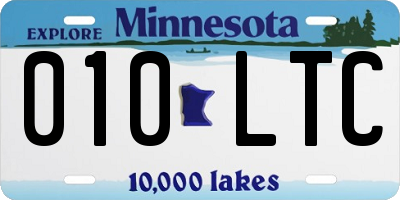 MN license plate 010LTC