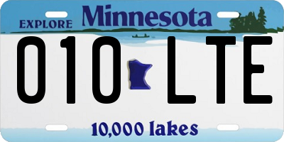 MN license plate 010LTE