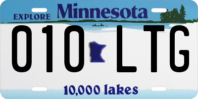 MN license plate 010LTG