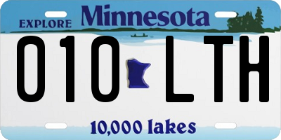MN license plate 010LTH