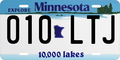 MN license plate 010LTJ