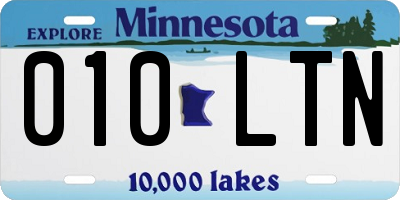 MN license plate 010LTN