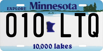 MN license plate 010LTQ