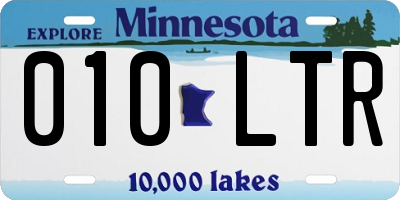 MN license plate 010LTR