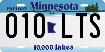 MN license plate 010LTS