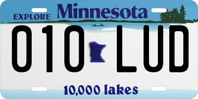 MN license plate 010LUD