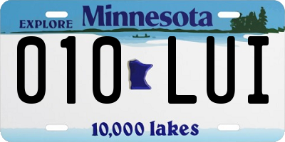 MN license plate 010LUI