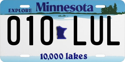 MN license plate 010LUL