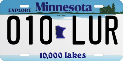 MN license plate 010LUR