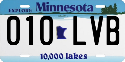 MN license plate 010LVB