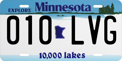 MN license plate 010LVG