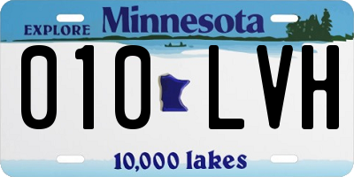 MN license plate 010LVH