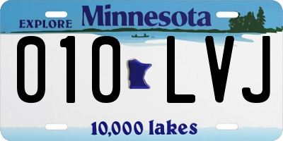 MN license plate 010LVJ