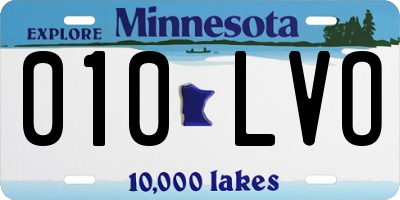 MN license plate 010LVO