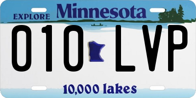 MN license plate 010LVP