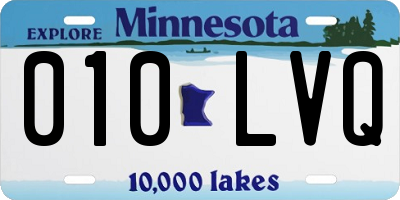 MN license plate 010LVQ