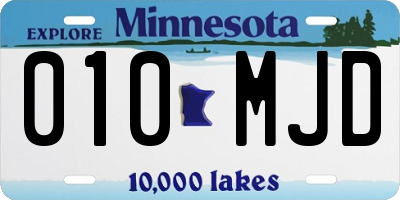 MN license plate 010MJD
