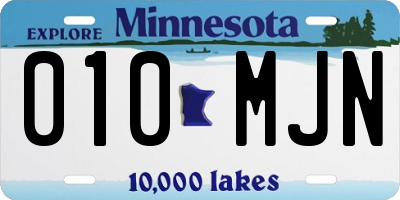 MN license plate 010MJN