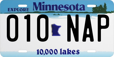 MN license plate 010NAP