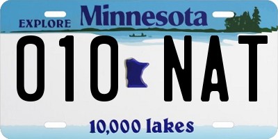 MN license plate 010NAT