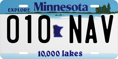 MN license plate 010NAV