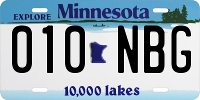 MN license plate 010NBG