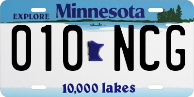 MN license plate 010NCG