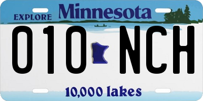 MN license plate 010NCH