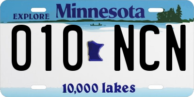 MN license plate 010NCN