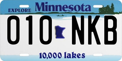 MN license plate 010NKB
