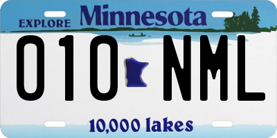 MN license plate 010NML