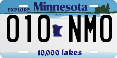 MN license plate 010NMO