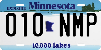 MN license plate 010NMP