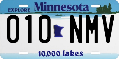 MN license plate 010NMV