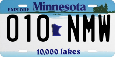 MN license plate 010NMW