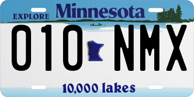 MN license plate 010NMX
