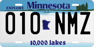MN license plate 010NMZ