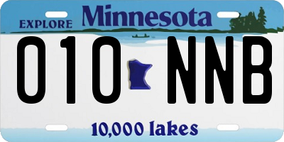 MN license plate 010NNB