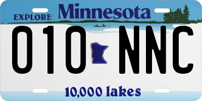 MN license plate 010NNC