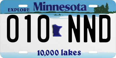 MN license plate 010NND