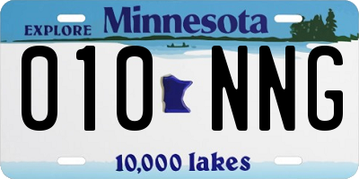 MN license plate 010NNG