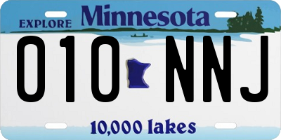 MN license plate 010NNJ