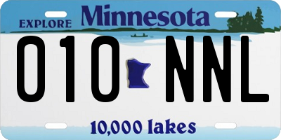MN license plate 010NNL