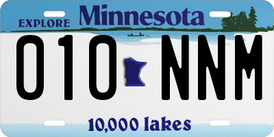 MN license plate 010NNM