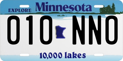 MN license plate 010NNO