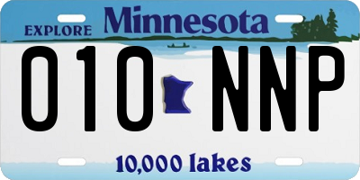 MN license plate 010NNP