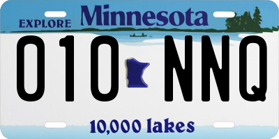 MN license plate 010NNQ
