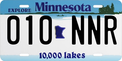MN license plate 010NNR