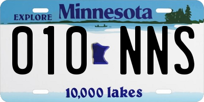 MN license plate 010NNS