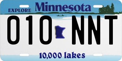 MN license plate 010NNT